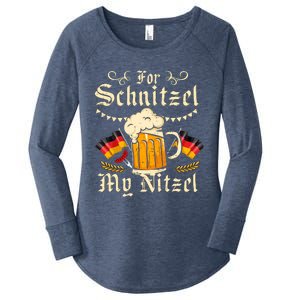 For Schnitzel My Nitzel Funny Oktoberfest Women's Perfect Tri Tunic Long Sleeve Shirt