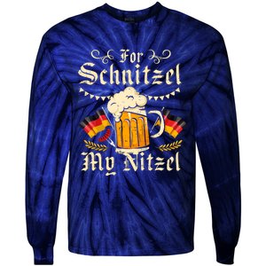 For Schnitzel My Nitzel Funny Oktoberfest Tie-Dye Long Sleeve Shirt