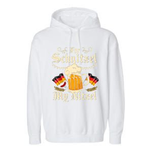 For Schnitzel My Nitzel Funny Oktoberfest Garment-Dyed Fleece Hoodie