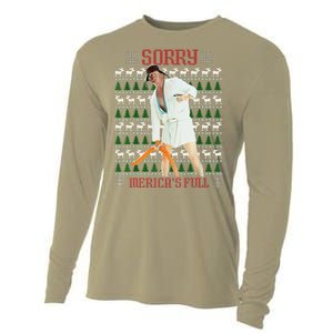 Funny Sorry MericaS Full Trump Immigration Ugly Christmas Cooling Performance Long Sleeve Crew