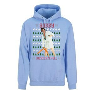 Funny Sorry MericaS Full Trump Immigration Ugly Christmas Unisex Surf Hoodie