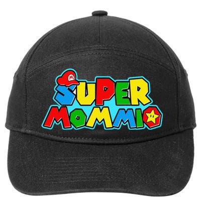 Funny Super Mommio MotherS Day Gamer Gift 7-Panel Snapback Hat