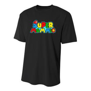 Funny Super Mommio MotherS Day Gamer Gift Youth Performance Sprint T-Shirt