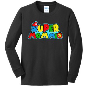 Funny Super Mommio MotherS Day Gamer Gift Kids Long Sleeve Shirt