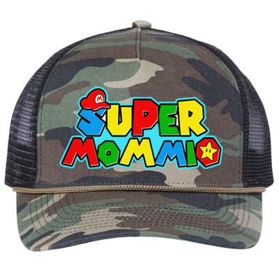 Funny Super Mommio MotherS Day Gamer Gift Retro Rope Trucker Hat Cap