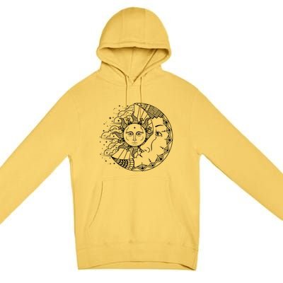 Funny Sun Moon Astrology Astronomer Astronomy Gift Premium Pullover Hoodie