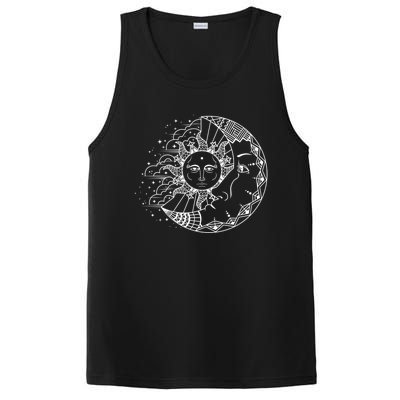 Funny Sun Moon Astrology Astronomer Astronomy Gift PosiCharge Competitor Tank