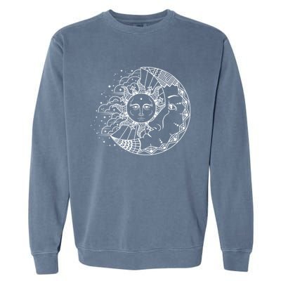 Funny Sun Moon Astrology Astronomer Astronomy Gift Garment-Dyed Sweatshirt