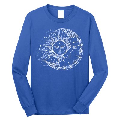 Funny Sun Moon Astrology Astronomer Astronomy Gift Long Sleeve Shirt