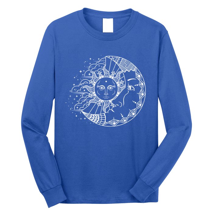 Funny Sun Moon Astrology Astronomer Astronomy Gift Long Sleeve Shirt