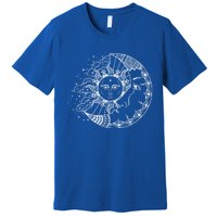 Funny Sun Moon Astrology Astronomer Astronomy Gift Premium T-Shirt