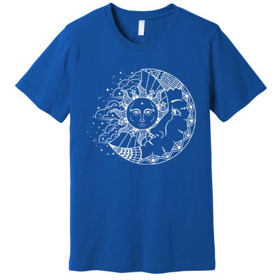 Funny Sun Moon Astrology Astronomer Astronomy Gift Premium T-Shirt