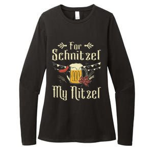 For Schnitzel My Nitzel Funny Gift Oktoberfest Womens CVC Long Sleeve Shirt