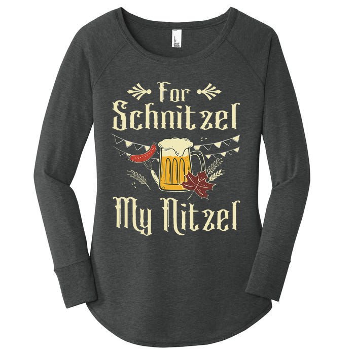 For Schnitzel My Nitzel Funny Gift Oktoberfest Women's Perfect Tri Tunic Long Sleeve Shirt