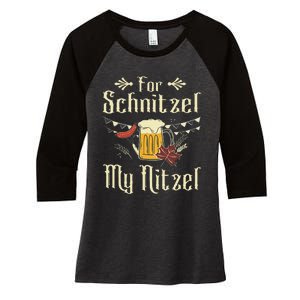 For Schnitzel My Nitzel Funny Gift Oktoberfest Women's Tri-Blend 3/4-Sleeve Raglan Shirt