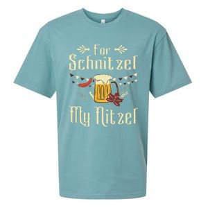 For Schnitzel My Nitzel Funny Gift Oktoberfest Sueded Cloud Jersey T-Shirt