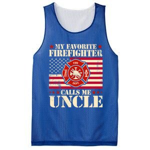 Fire Saying My Favorite Firefighter Calls Me Uncle Great Gift Mesh Reversible Basketball Jersey Tank