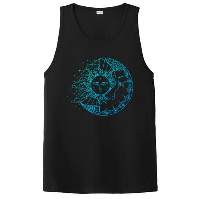 Funny Sun Moon Astrology Astronomer Astronomy Gift PosiCharge Competitor Tank