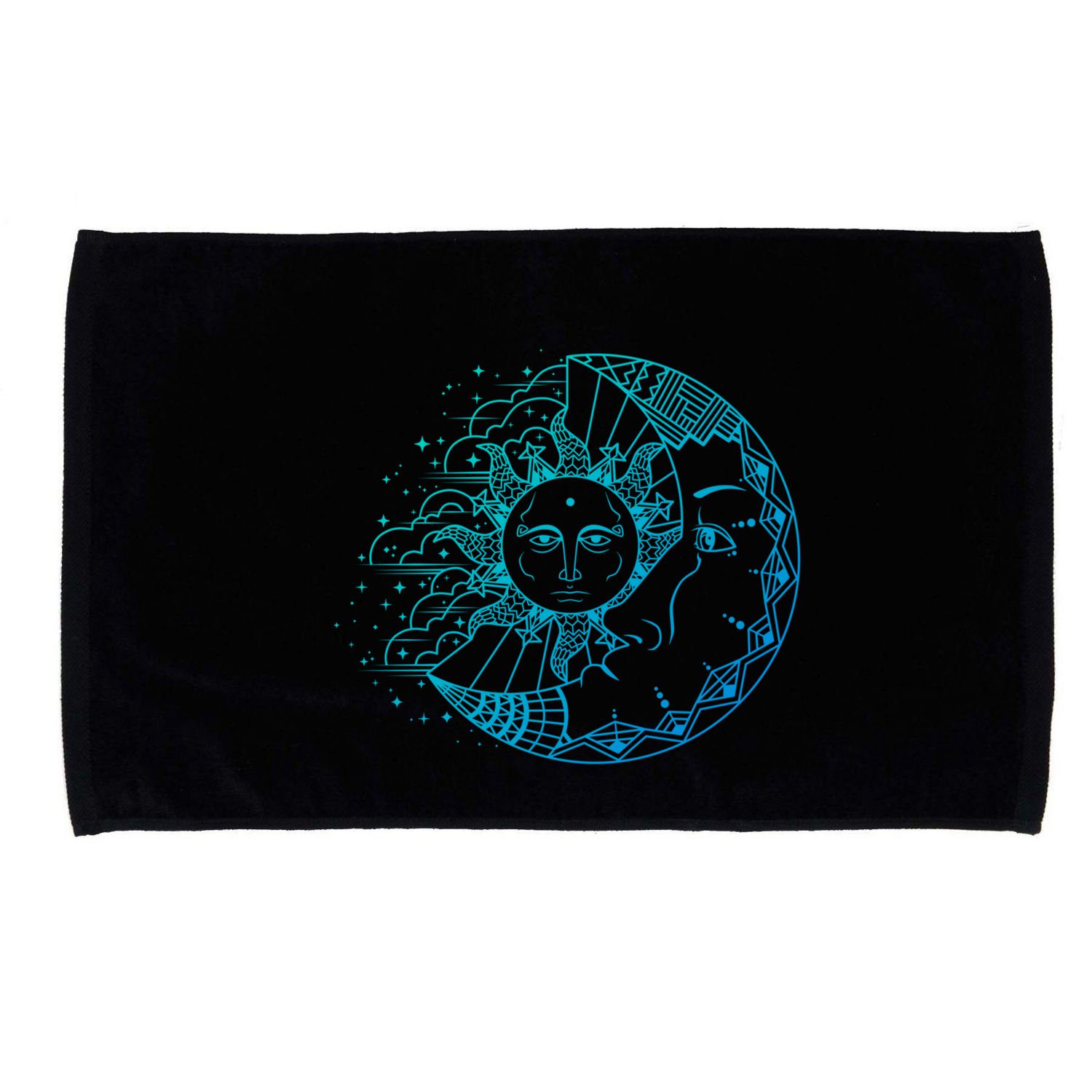 Funny Sun Moon Astrology Astronomer Astronomy Gift Microfiber Hand Towel