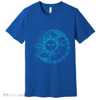 Funny Sun Moon Astrology Astronomer Astronomy Gift Premium T-Shirt