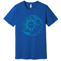 Funny Sun Moon Astrology Astronomer Astronomy Gift Premium T-Shirt