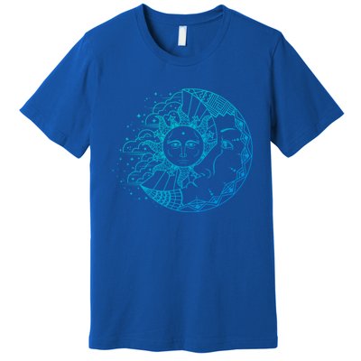 Funny Sun Moon Astrology Astronomer Astronomy Gift Premium T-Shirt