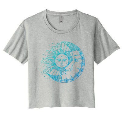 Funny Sun Moon Astrology Astronomer Astronomy Gift Women's Crop Top Tee