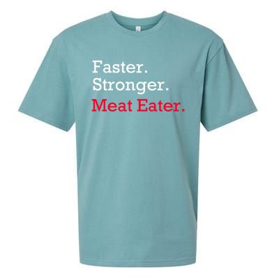 Faster Stronger Meat Eater Vegan Parody Great Gift Sueded Cloud Jersey T-Shirt