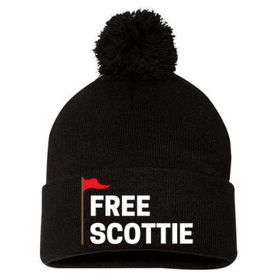 Free Scottie Mugshot Pom Pom 12in Knit Beanie