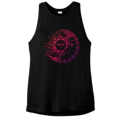 Funny Sun Moon Astrology Astronomer Astronomy Gift Ladies PosiCharge Tri-Blend Wicking Tank