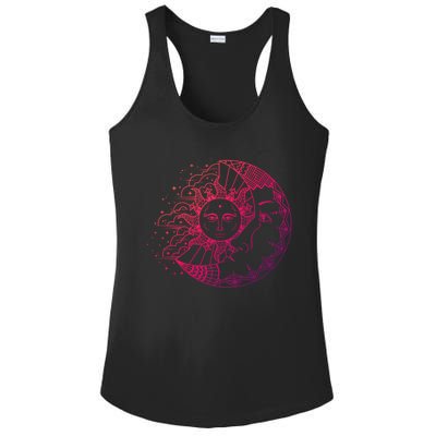 Funny Sun Moon Astrology Astronomer Astronomy Gift Ladies PosiCharge Competitor Racerback Tank