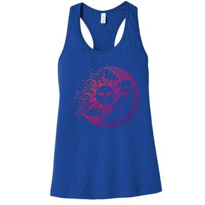 Funny Sun Moon Astrology Astronomer Astronomy Gift Women's Racerback Tank