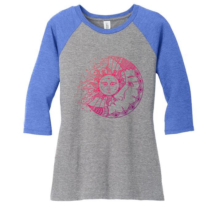 Funny Sun Moon Astrology Astronomer Astronomy Gift Women's Tri-Blend 3/4-Sleeve Raglan Shirt