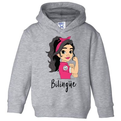 Funny Spanish Maestra Bilingue Bilingual Teacher Gift Toddler Hoodie