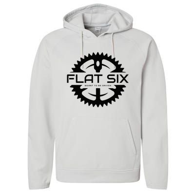 Flat Six Meant To Be Driven W Gear Sport Car Performance Fleece Hoodie