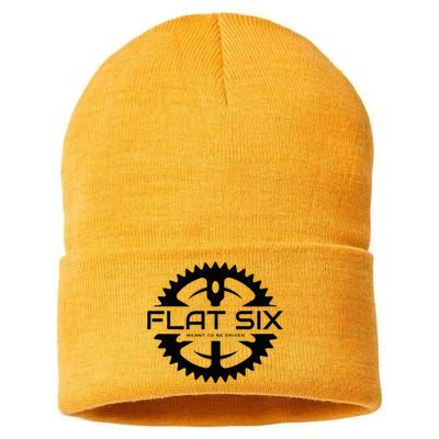 Flat Six Meant To Be Driven W Gear Sport Car Sustainable Knit Beanie