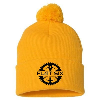 Flat Six Meant To Be Driven W Gear Sport Car Pom Pom 12in Knit Beanie