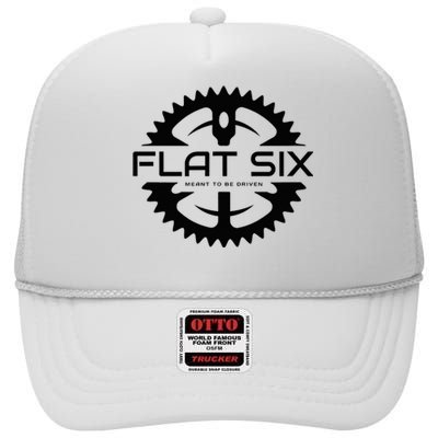 Flat Six Meant To Be Driven W Gear Sport Car High Crown Mesh Back Trucker Hat