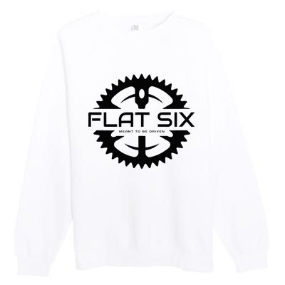 Flat Six Meant To Be Driven W Gear Sport Car Premium Crewneck Sweatshirt