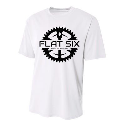 Flat Six Meant To Be Driven W Gear Sport Car Performance Sprint T-Shirt