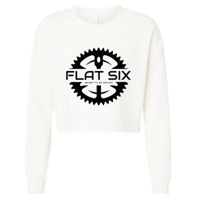 Flat Six Meant To Be Driven W Gear Sport Car Cropped Pullover Crew