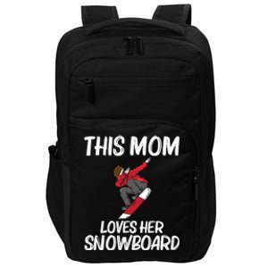 Funny Snowboarding Mom Mother Skier Snowboard Snowboarder Gift Impact Tech Backpack