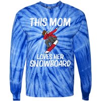 Funny Snowboarding Mom Mother Skier Snowboard Snowboarder Gift Tie-Dye Long Sleeve Shirt