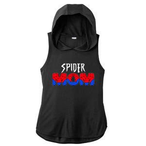 Funny Spider Mom Matching Family Shirts Ladies PosiCharge Tri-Blend Wicking Draft Hoodie Tank