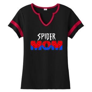 Funny Spider Mom Matching Family Shirts Ladies Halftime Notch Neck Tee