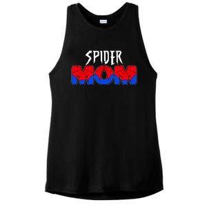 Funny Spider Mom Matching Family Shirts Ladies PosiCharge Tri-Blend Wicking Tank