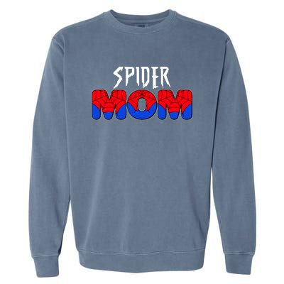 Funny Spider Mom Matching Family Shirts Garment-Dyed Sweatshirt