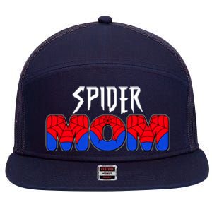 Funny Spider Mom Matching Family Shirts 7 Panel Mesh Trucker Snapback Hat