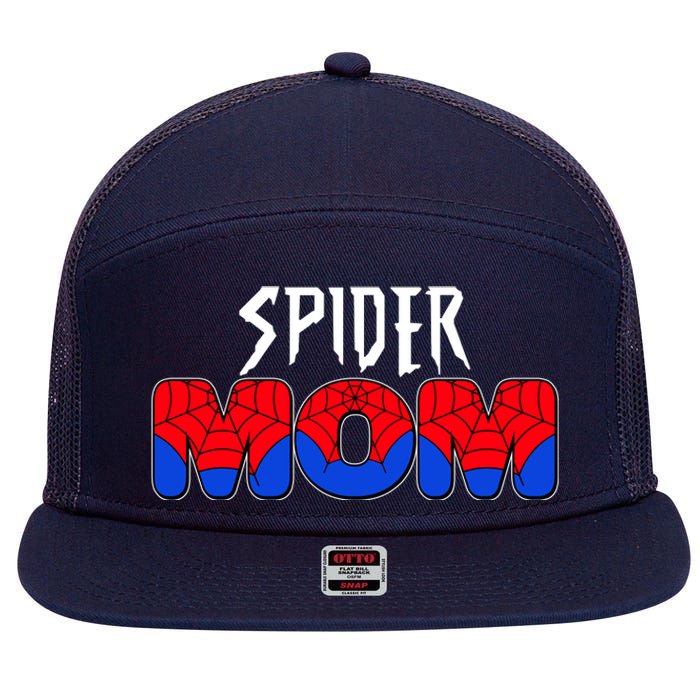 Funny Spider Mom Matching Family Shirts 7 Panel Mesh Trucker Snapback Hat