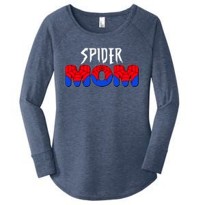 Funny Spider Mom Matching Family Shirts Women's Perfect Tri Tunic Long Sleeve Shirt